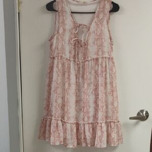 Altar'd State Pink and White Lace Kids Dress